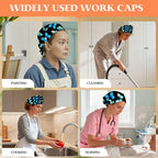 Adjustable Scrub Cap with Buttons & Sweatband, Working Hat with Elastic Tie Back - Image 7