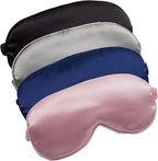 LERSVICVIL Sleep Masks 4 Pack Silky Eye Cover Soft Satin Blindfold Elastic by LERSVICVIL