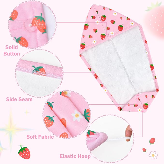 Microfiber Hair Towel Wrap for Kids Hair Drying Towel Wrap - Image 3