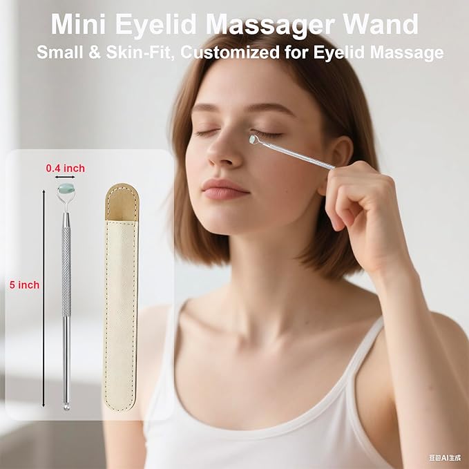 Metal Eyelid Massage Wand for Dry Eyes, Eyelid Roller for Chalazion, Stye & MGD - Image 6