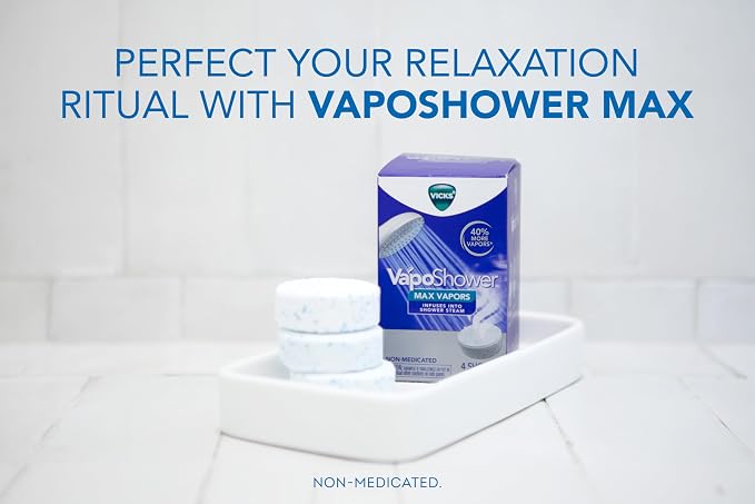 Vicks VapoShower Max Tablets, Non-Medicated Eucalyptus Shower Steamer Tablets - Image 2