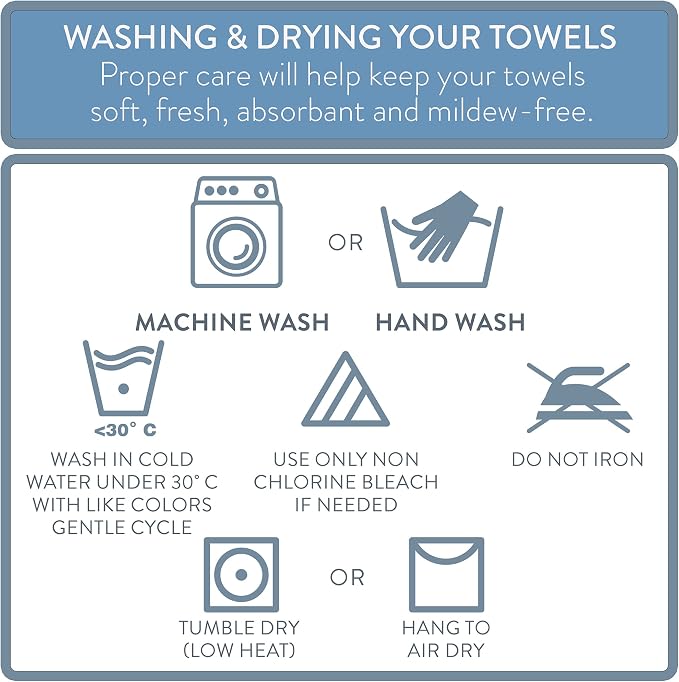 NY Loft 100% Cotton Bath Towel 4 Pack | Super Soft & Absorbent Quick-Dry Bath - Image 8