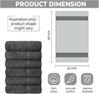 QUBA LINEN Hotel & Spa 100% Cotton Bath Towels Pack of 6, Ultra Soft, Quick Dry - Image 6