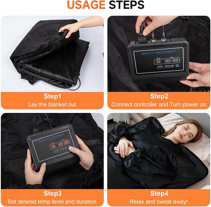 Bitlyle Sauna Blanket with Arm Sleeves - Image 2