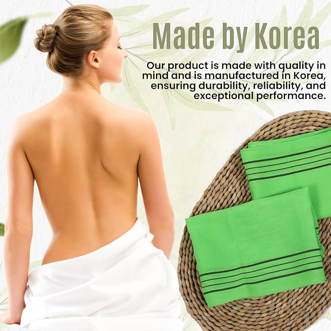 etreetowel Extra Large Size 35.4" x 11" Korean Asian Exfoliating Bath - Image 4