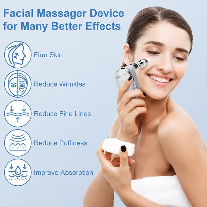 Facial Massager Device Electric Face Gua Sha Vibration Tools Facial Rollers - Image 4
