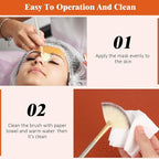 9 Pieces Facial Fan Mask Brushes, Soft Facial Applicator Brushes Tools - Image 5