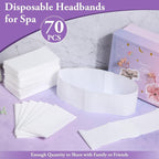Sublaga 70 Pcs Disposable Spa Facial Headbands, Elastic Headband Wrap - Image 3
