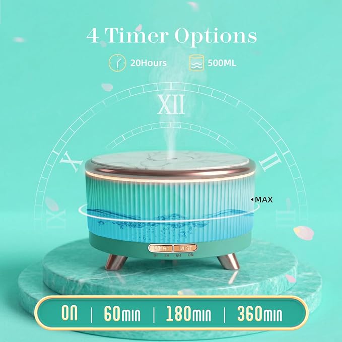 500ML Large Capacity Essential Oil Diffuser, Ultrasonic Aromatherapy Diffuser - Image 9