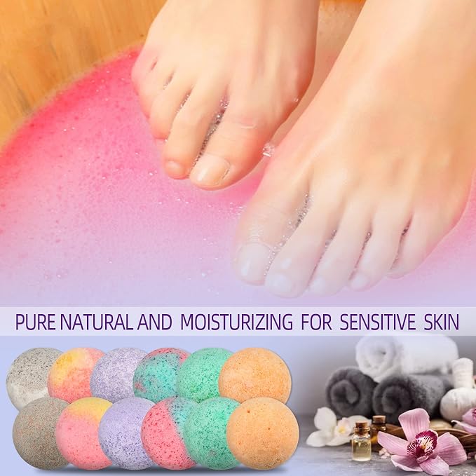Foot Bath Bombs 12 Pack, Organic Foot Soak - Image 4