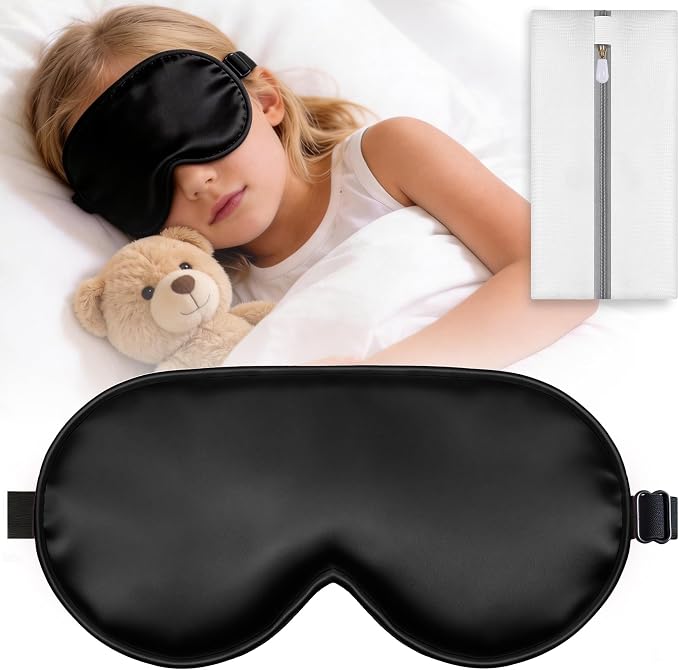 Kids Sleep Mask, Kids Eye Mask for Boys Girls, Kid Silk Eye Masks by Unknown