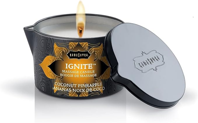 KAMA SUTRA Ignite Coconut Pineapple 6 oz Massage Candle by KAMASUTRA