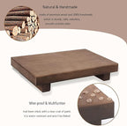 zoocatia Small Wood Tray Pedestal Stand Farmhouse Bathroom Decor Decorative - Image 5