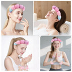 Zkptops Spa Headband for Washing Face Wristband Set Sponge Makeup Skincare - Image 4