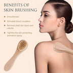2 Pack Mini Dry Brush, Natural Bristle Small Body Brush, Exfoliating Facial - Image 4