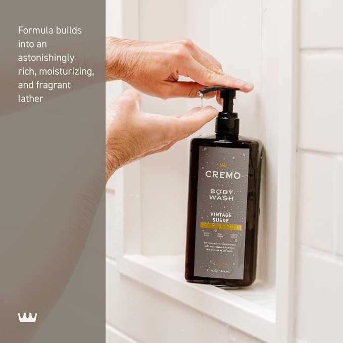 Cremo Rich-Lathering Vintage Suede Body Wash - Image 4