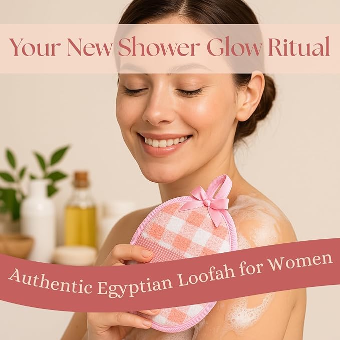 CraftsOfEgypt Egyptian Natural Loofah Body Scrubber Pads - Image 8