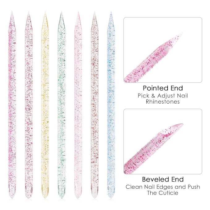 100Pcs Disposable Nail Sticks Double-End Nail Cuticle Pusher Remover Nail Care - Image 2
