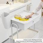 3 Tier Drawer Beauty Cart with 12 Movable Storage Organizer, Thickened ABS & - Image 5