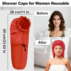 ELEBOX Extra Large Shower Cap for Braids/Curly Hair/Dreadlock | Reusable - Image 5