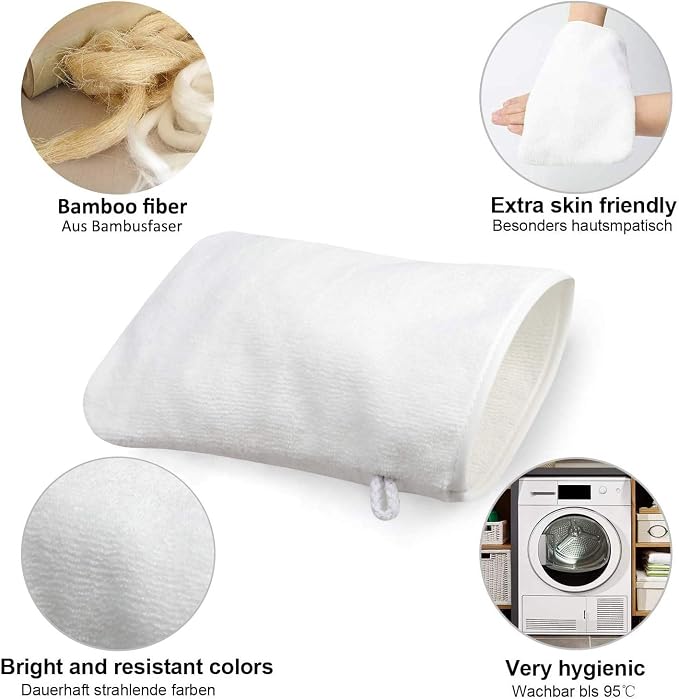 PHOGARY 10 Pack Microfiber Body Wash Mitts, Soft Face Mitten, Bath Spa Cloth - Image 4