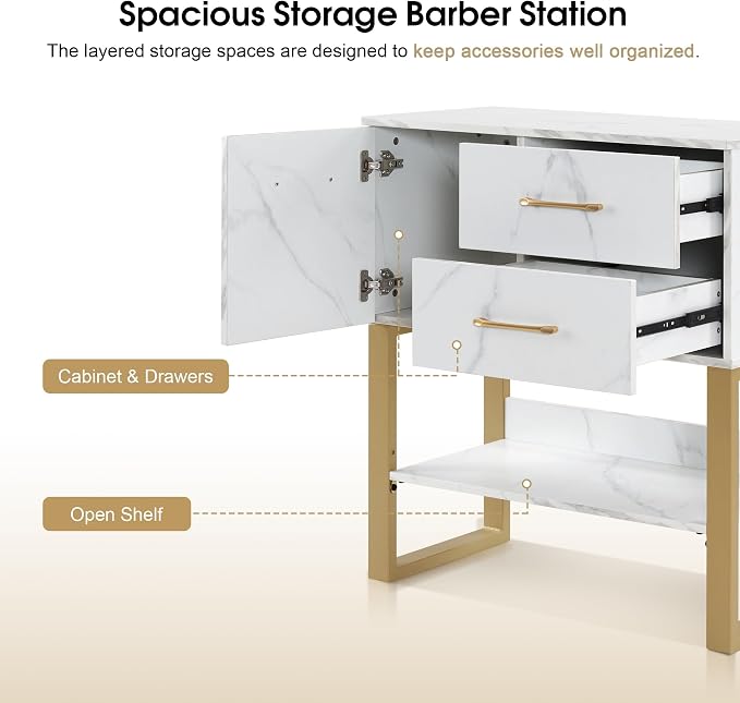 BarberPub Beauty Barber Station, Spa Wall Mount Storage Cabinet, Salon Equipment - Image 6