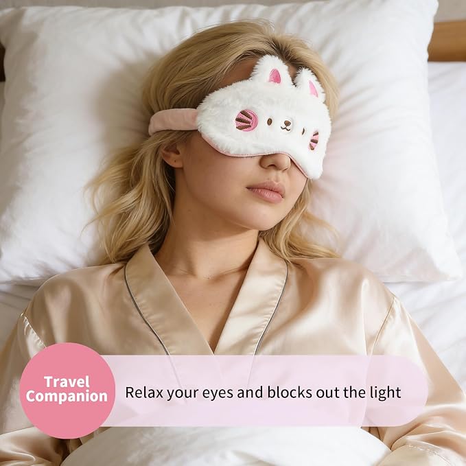 PERFECTSIGHT Sleep Eye Masks, Cute Sleep Eye Cover Lightweight Adjustable - Image 3