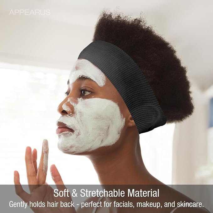 APPEARUS Disposable Stretch Facial Headbands, Snag-Free Adhesive Tab Closure - Image 8