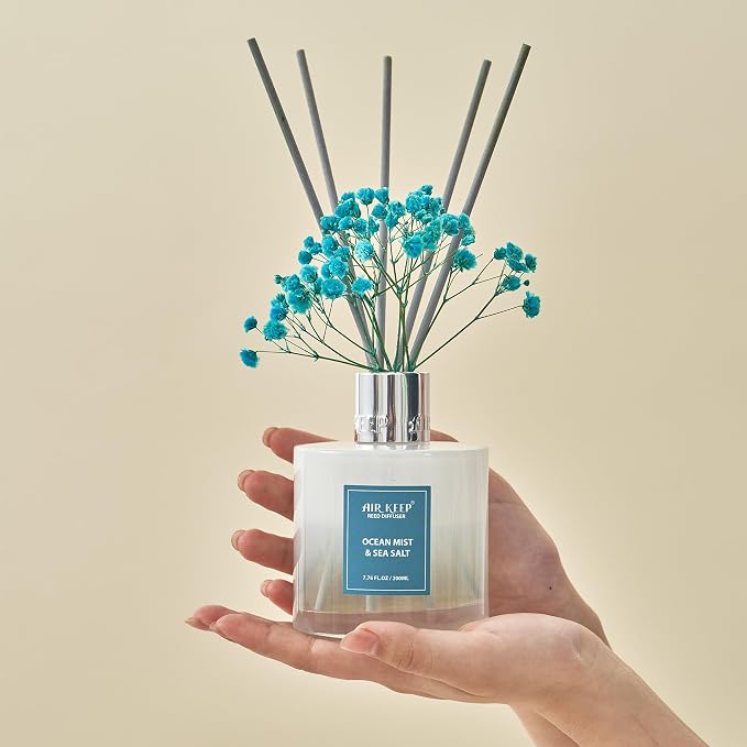 Airkeep Reed Diffuser Set/Ocean Mist&Sea Salt/6.76 fl oz/1 Pack/Home & Office - Image 3