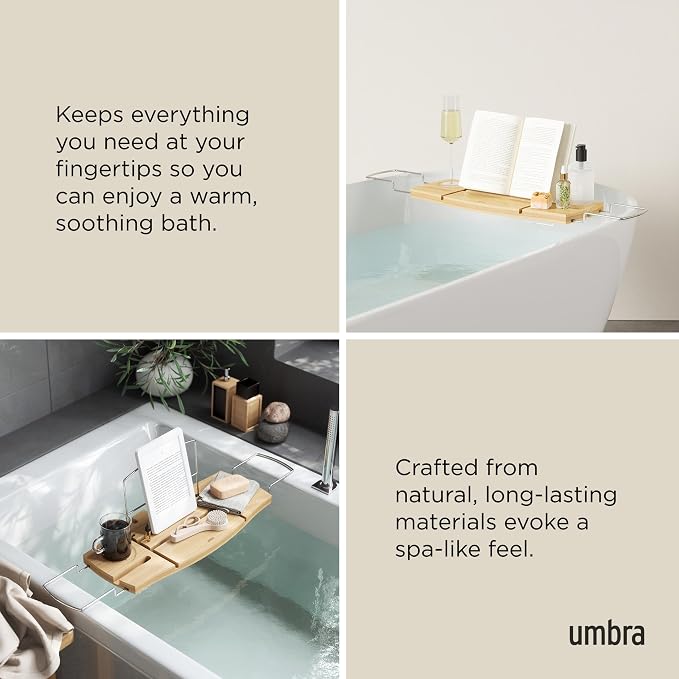 Umbra Aquala Bathtub Tray Extendable Caddy - Image 4