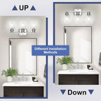Unicozin 3 Light Bathroom Light Fixtures, Modern Vanity Lights Over Mirror - Image 6