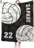 Custom Volleyball Blanket, Personalized Volleyball Blanket, Customized Sport by Padumuttara