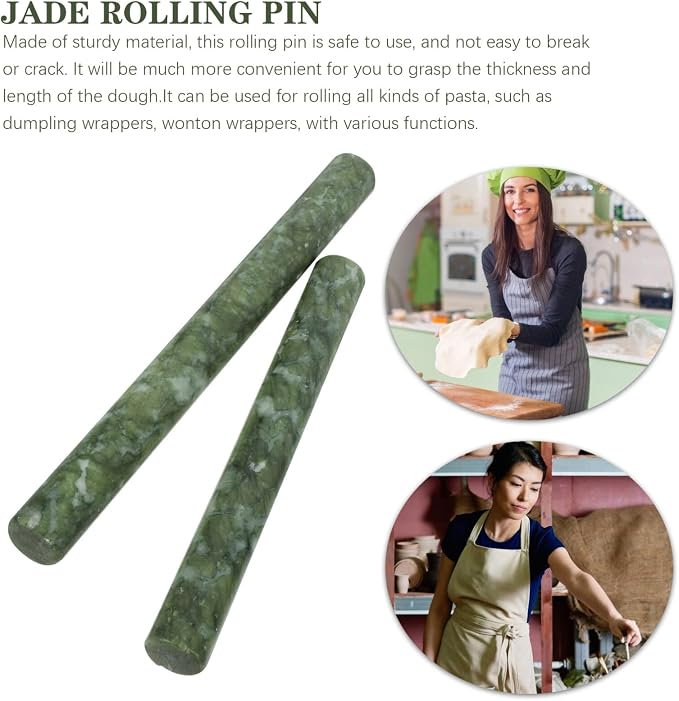 Jade Rolling Pin Non-Stick Dough Roller - Image 9