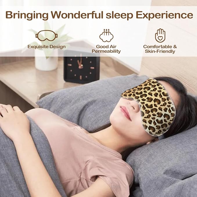 Leopard Sleep Mask for Girls Women, Light Blocking Design, Adult Children's - Image 5
