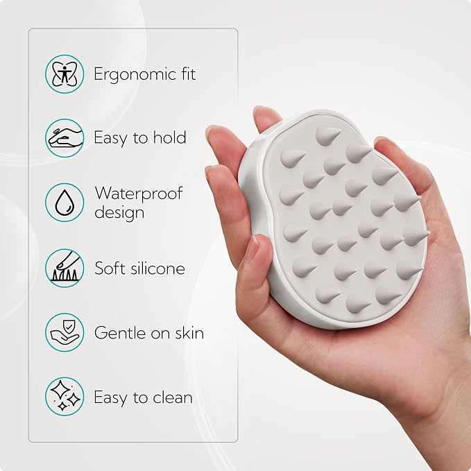 HEETA Scalp Massager Shampoo Brush 2 Pack, Soft Silicone Bristles to Remove - Image 4
