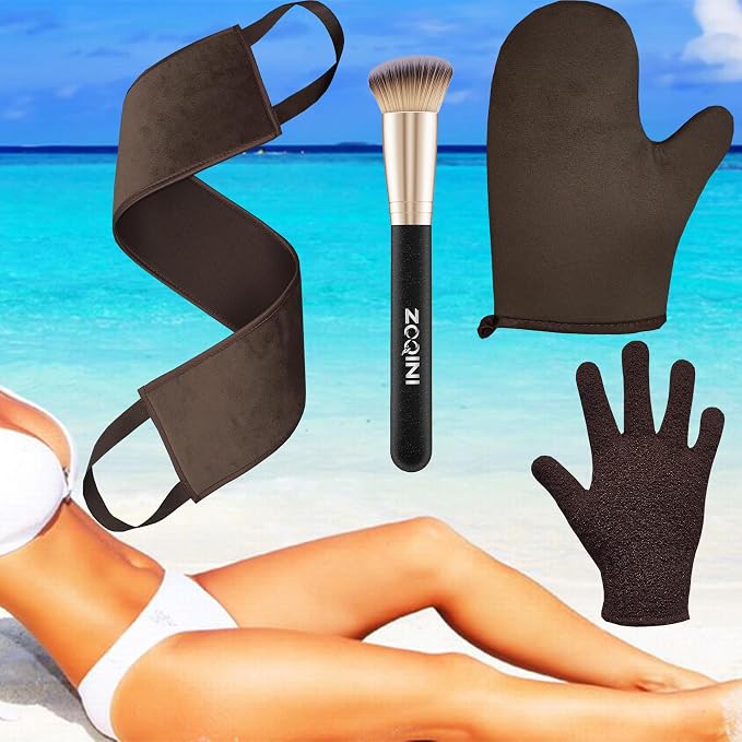Self Tanning Mitt Kit, Velvety Soft Tanner Mitt and Back Tanning Applicator - Image 2