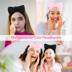 Ondder 8 Pack Makeup Headband Black and Pink Spa Headband Skincare Headbands - Image 6