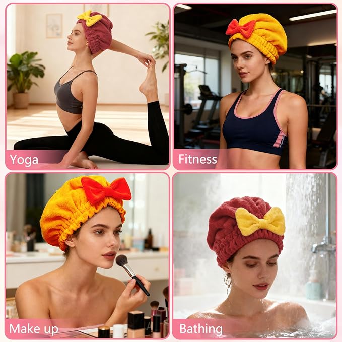 2 Pack Ultra Absorbent Hair Quick Drying Towel - Image 7