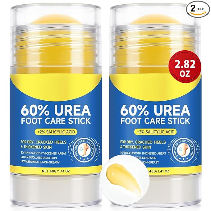 2 Pack Urea Cream 60% plus Salicylic Acid 2%, Maximum Strength Urea Foot Cream by Taoscare