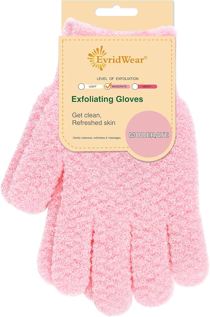 Evridwear Exfoliating Glove Shower Gloves Exfoliate Dead Skin by Evridwear