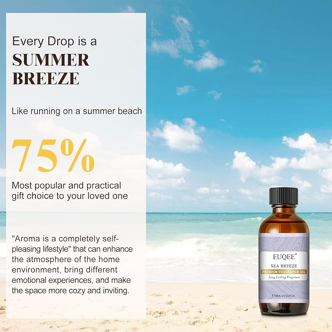 EUQEE Sea Breeze Fragrance Oil, Premium Essential Oil Scented Oil - Image 6