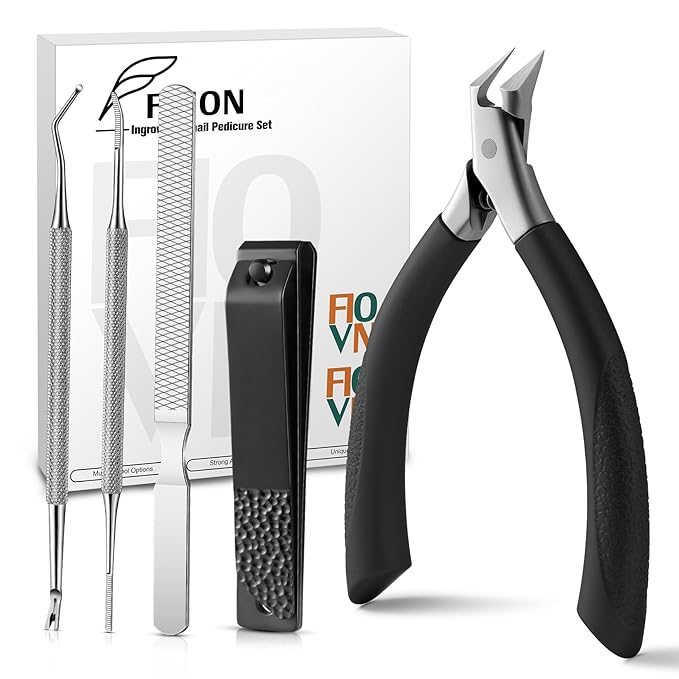 FVION Ingrown Toenail Tools Kit 5 Pcs, Toenail Clippers by BringbeautytoyourlifeProfessionalpersonalcarekitsformanicuresandpedicures