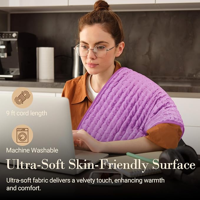CuPiLo Heating Pad for Back Pain Relief, FSA Eligible HSA 17"x33" Large Heat - Image 5