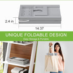 Bathtub Caddy Tray for Tub, Foldable Bath Table Trays, Bamboo Shelf - Image 4