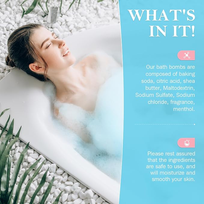 Bath Bombs Set, 7 Packs Bubble Fizzies Relaxation - Image 4