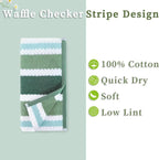 Green and White Washcloths - Image 2