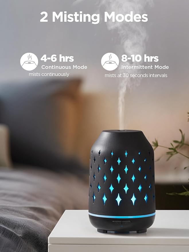 InnoGear Aromatherapy Diffuser, 150ml Ceramic Diffuser Ultrasonic Humidifier - Image 4