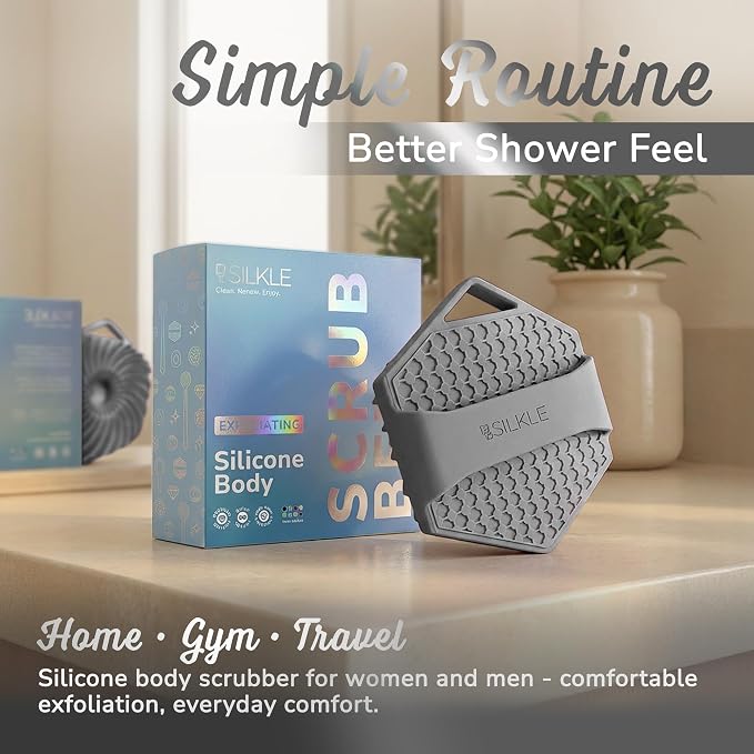 SILKLE Silicone Body Scrubber – Gentle Exfoliating Shower Scrubber - Image 7