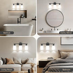 Espird Bathroom Vanity Light Fixtures Matte Black Bathroom Lighting Fixture - Image 4
