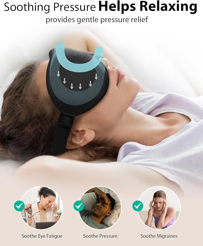 MABAO 2 Packs Weighted Sleep Mask - Image 3